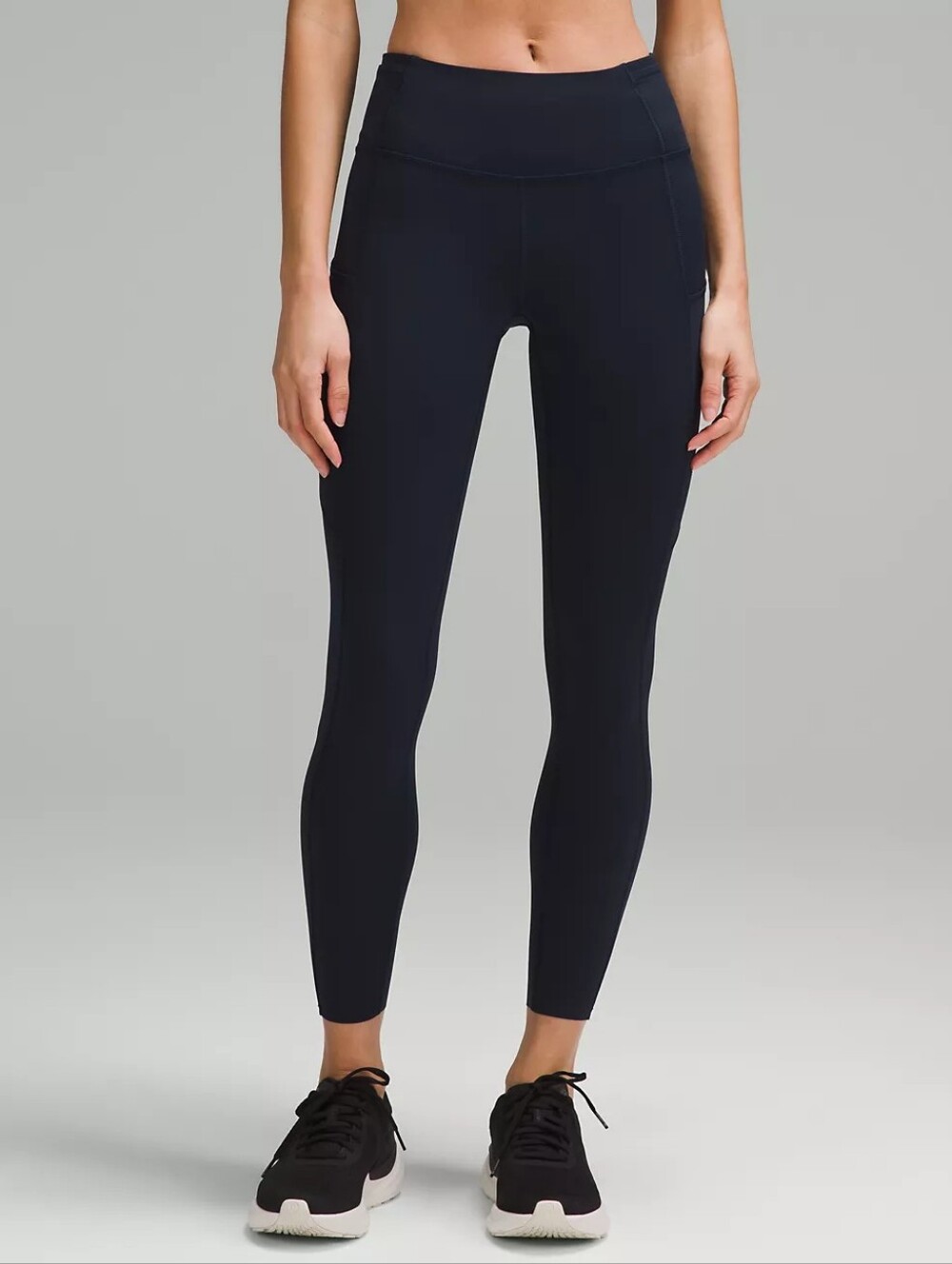 Lululemon Fast & Free High-Rise Black Leggings With Pockets (25", Size 6)